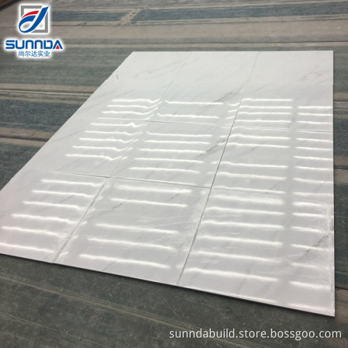 foshan quality guranteed verified glazed full polished floor tiles with cararra marble look made in China